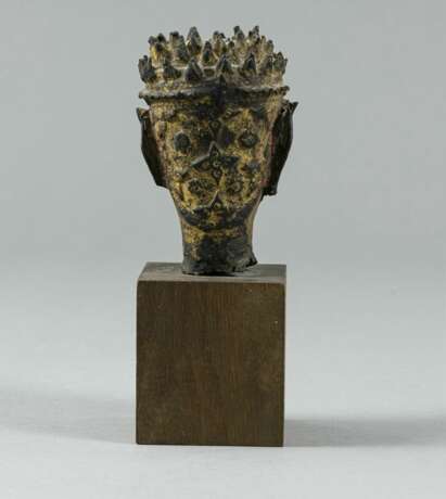 Kopf des Buddha aus Bronze - Foto 4