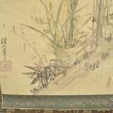 Malerei mit Darstellung von Bambus als Hängerolle montiert - photo 2