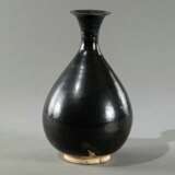 Dunkelbraun glasierte Vase aus Irdenware - photo 2