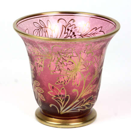 Böhmische Goldrelief Vase - Foto 1