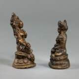 Figur des Buddha und Tara aus Bronze - photo 2