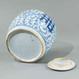 Blau-weißer Ingwertopf aus Porzellan mit 'Shuangxi'-Dekor - фото 4