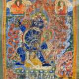 Thangka mit Darstellung einer zornvollen Gottheit - Foto 1