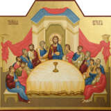 Тайная Вечеря Доска липовая Peinture acrylique Néo-byzantin Genre religieux Ukraine 2013 - photo 1