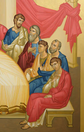 Тайная Вечеря Доска липовая Peinture acrylique Néo-byzantin Genre religieux Ukraine 2013 - photo 4