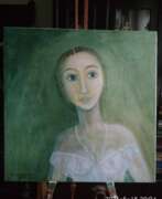 Elena Kozar-Gurina (b. 1969). Портрет девушки с синими глазами.