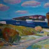 Севастополь.Осень.Бухта Canvas on the subframe Oil paint Impressionism Marine art Russia 2012 - photo 1