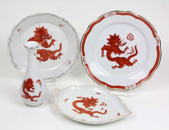 4 Teile Roter Ming Drache - фото 1