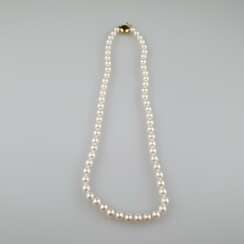 Collier de perles avec fermoir en or