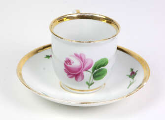 Meissen Kaffeegedeck *Rote Rose* um 1860