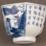 Kleine Teeschale mit Blau-Weiß-Dekor - фото 2