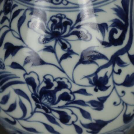 Kleine Blau-Weiß Flaschenvase - Foto 6