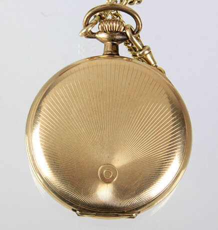 Golddoublé Savonette mit Uhrenkette - Foto 2