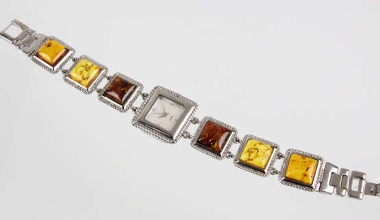 Damen Armbanduhr mit Bernstein - Foto 1