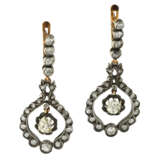 “Earrings pendants gold with diamonds” - photo 1