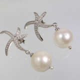 Seestern Ohrringe mit Südsee Perlen - photo 2