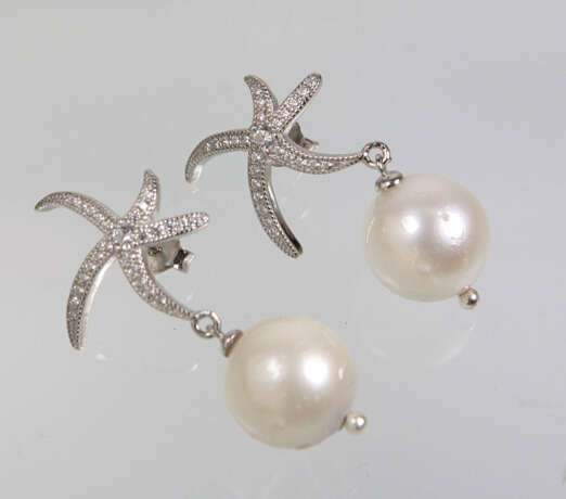 Seestern Ohrringe mit Südsee Perlen - фото 2