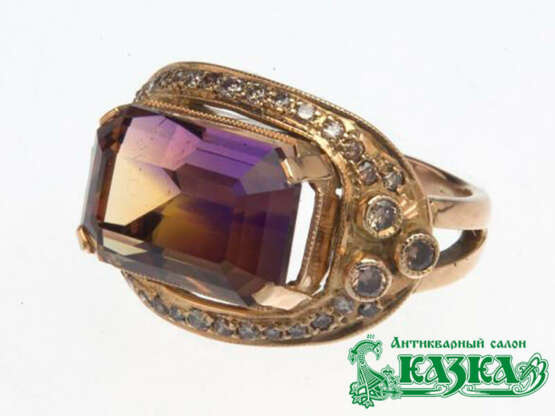 “Set the Ring and earrings with ametrine and brown diamonds” - photo 3