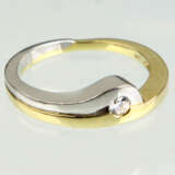 Brillant Solitär Ring - Gelbgold/WG 585 - Foto 1