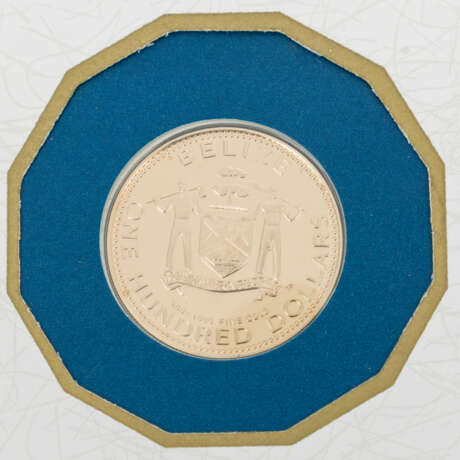 Belize / British Honduras - 100 Dollars 1979, GOLD, - Foto 3
