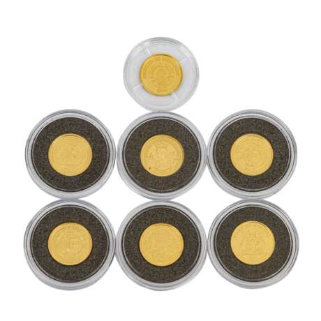 Kleinste GOLDmünzen der Welt - 7 x ex 1999/2003, 8,75 Gramm fein, - Foto 2