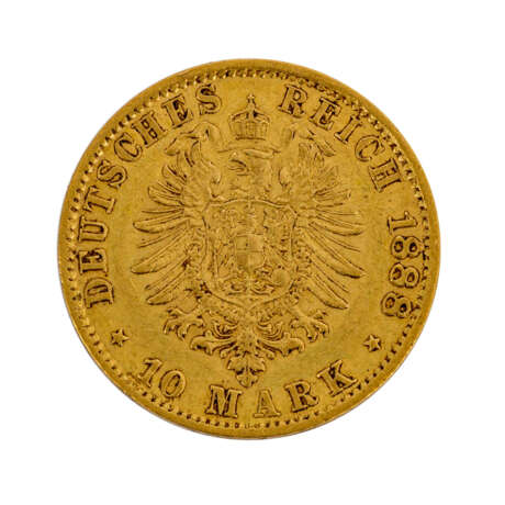 Deutsches Kaiserreich / Hansestadt Hamburg - 10 Mark 1888, - фото 2
