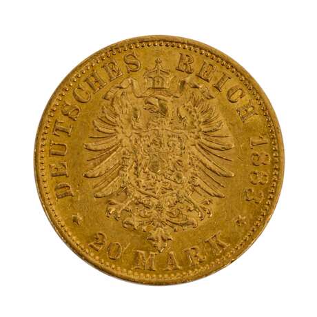 Preussen/GOLD - 20 Mark 1883 A - photo 2