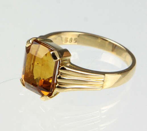 Citrin Ring - Gelbgold 585 - Foto 1
