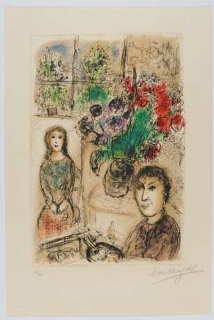 Marc Chagall. Le chevalet aux fleurs - photo 2