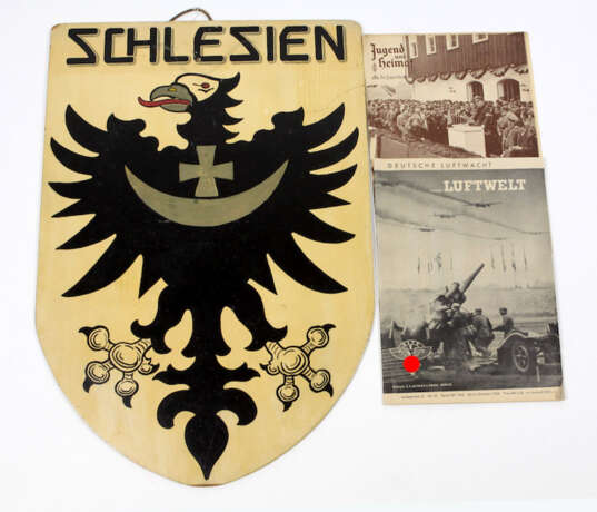 Wappenschild Schlesien u. 2 Hefte - Foto 1