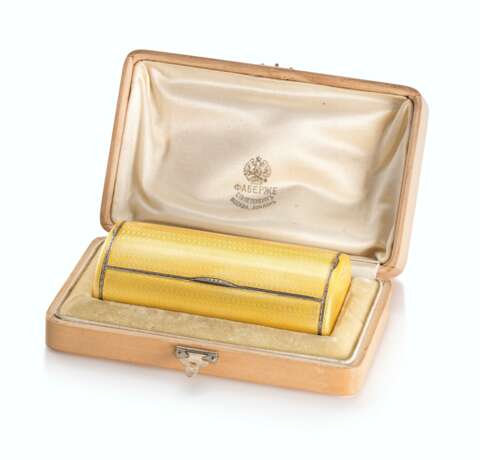 Fabergé. AN EXQUISITE JEWELLED AND GUILLOCH&#201; ENAMEL SILVER-GILT SMOKING SET - photo 1
