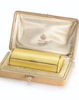AN EXQUISITE JEWELLED AND GUILLOCHÉ ENAMEL SILVER-GILT SMOKING SET