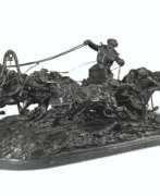 Yevgeny Alexandrovich Lanceray. A VERY LARGE BRONZE GROUP &#39;A PLEASURE RIDE IN A WINTER TROIKA&#39;