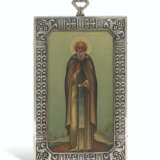 Fabergé. A SILVER-MOUNTED ICON OF ST SERGEI OF RADONEZH - photo 1
