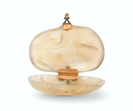 Fabergé. AN UNUSUAL JEWELLED AND GOLD-MOUNTED AGATE BOX - Foto 3