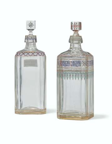 TWO GLASS VODKA DECANTERS - фото 2