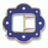 Fabergé. A JEWELLED AND GUILLOCH&#201; ENAMEL SILVER-GILT BELT BUCKLE - фото 1