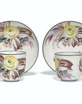 TWO SOVIET PORCELAIN CUPS AND SAUCERS