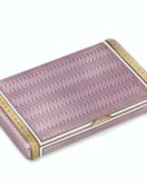 A GUILLOCHÉ AND CHAMPLEVÉ ENAMEL SILVER-GILT CIGARETTE CASE