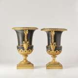 A PAIR OF FRENCH ORMOLU AND PATINATED BRONZE VASES - фото 2
