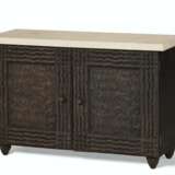 A STAINED WOOD AND COMPOSITE SIDE CABINET - Foto 1