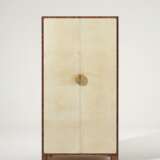 A PARCHMENT-VENEERED AND STAINED-STRAW MEDIA CABINET - фото 1
