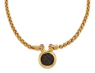 BULGARI COIN AND RUBY 'MONETE' NECKLACE