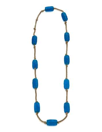 Lalique. RENÉ LALIQUE BLUE GLASS BEAD NECKLACE - фото 4