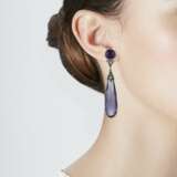 TIFFANY & CO. ANTIQUE AMETHYST AND DIAMOND EARRINGS - Foto 2