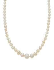 MARCUS & CO. NATURAL PEARL, SAPPHIRE AND DIAMOND NECKLACE