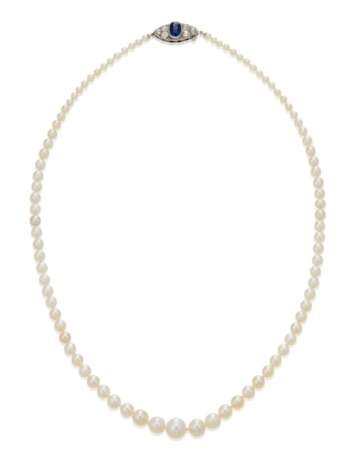 Marcus & Co.. MARCUS & CO. NATURAL PEARL, SAPPHIRE AND DIAMOND NECKLACE - photo 3