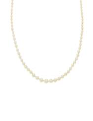 NATURAL PEARL AND DIAMOND NECKLACE