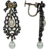 ANTIQUE PEARL AND DIAMOND EARRINGS - фото 3