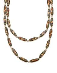 ANTIQUE ENAMEL AND GOLD NECKLACE